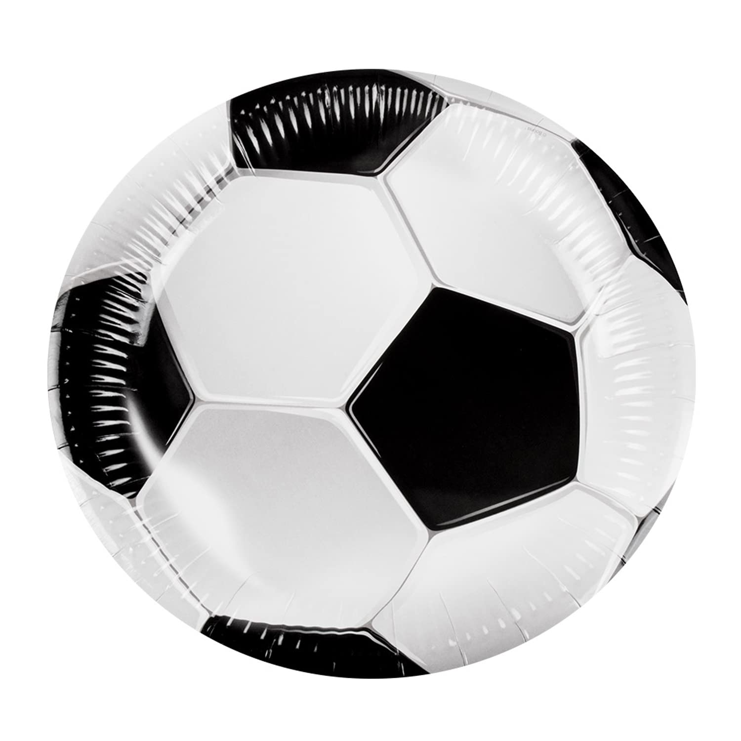 Boland 62520 Football Party Plates Pack of 10 Size 23 cm Eco-Friendly Party Tableware 100% Paper Birthday Theme Party