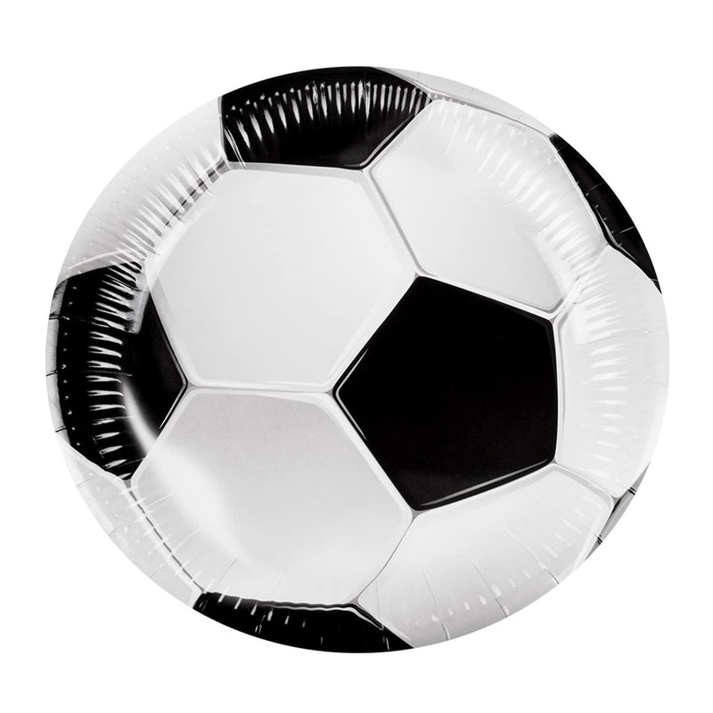 Boland 62520 Football Party Plates Pack of 10 Size 23 cm Eco-Friendly Party Tableware 100% Paper Birthday Theme Party