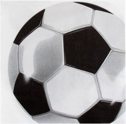 Boland 62522 - Football Party Napkins Pack of 20 33 x 33 cm Mouth Cloth Table Decoration 100% Paper Birthday Theme Party