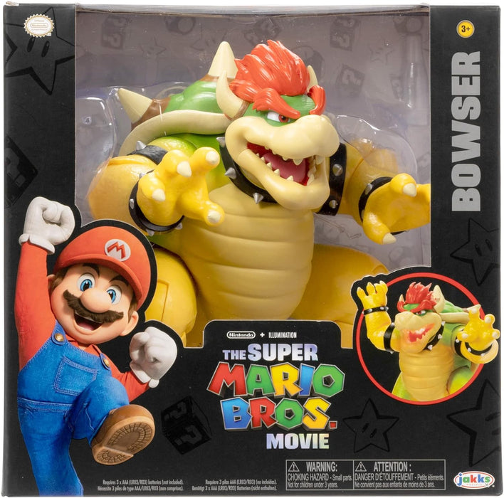 Super Mario Nintendo Figura Bowser con Efecto de Fuego por la Boca de 20 cm de Altura – Esta Figura Tiene 14 Puntos de Articulación y un Gran Nivel de Detalle – Juguetes Niños 3 Años +