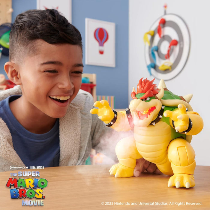 Super Mario Nintendo Figura Bowser con Efecto de Fuego por la Boca de 20 cm de Altura – Esta Figura Tiene 14 Puntos de Articulación y un Gran Nivel de Detalle – Juguetes Niños 3 Años +