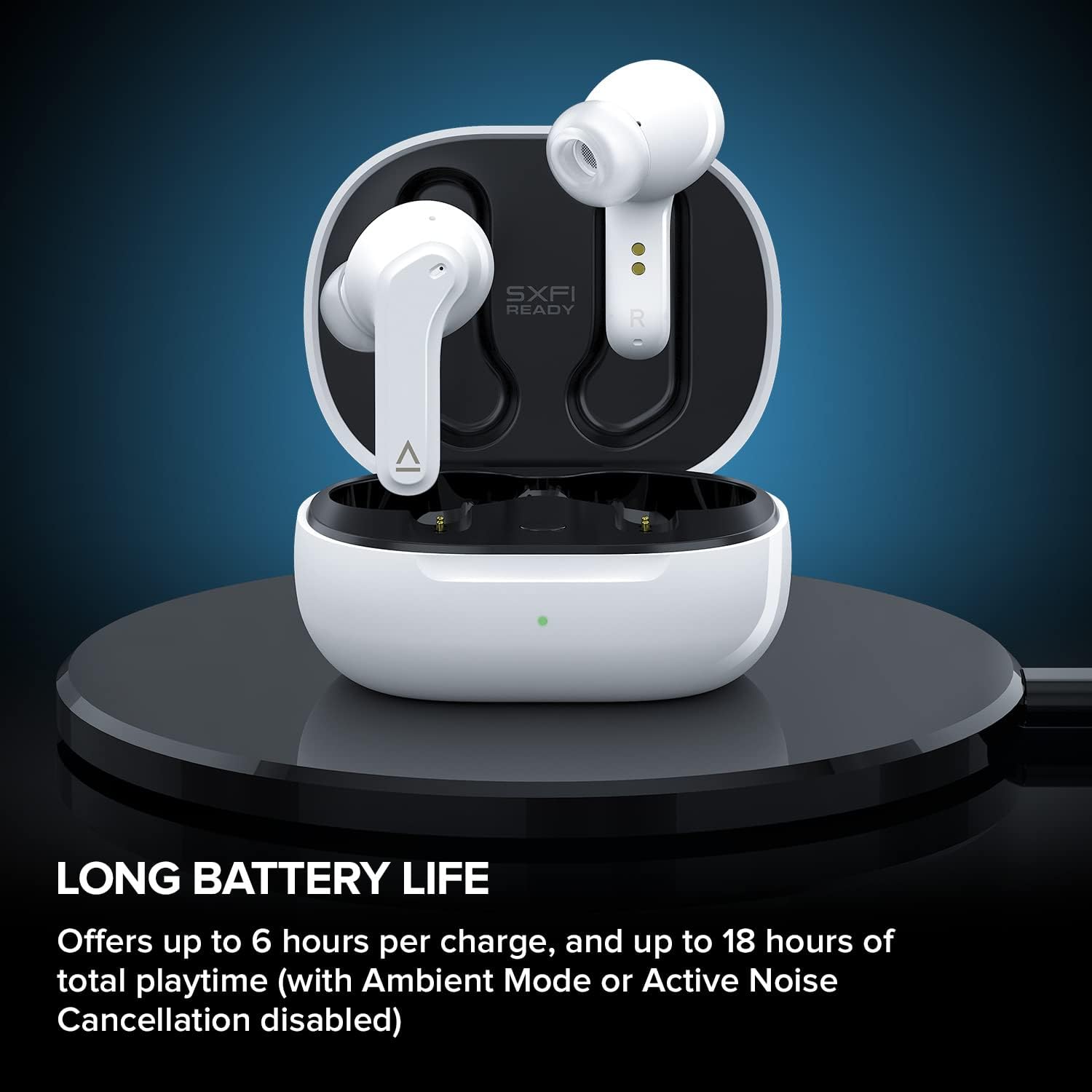 Creative Zen Air Lightweight True Wireless Sweatproof In-ears with Active Noise Cancellation, Ambient Mode, Bluetooth 5.0, IPX4, Up to 6 Hours Per Charge and 18 Hours Total Playtime