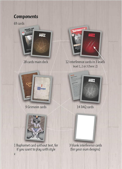 Capstone Games Aleph Null, Single Player Card Game - Deck Deconstruction, Escalating Tension, Card Combos, & Hell Itself! Ages 14+, 1 Player, 30 Minutes