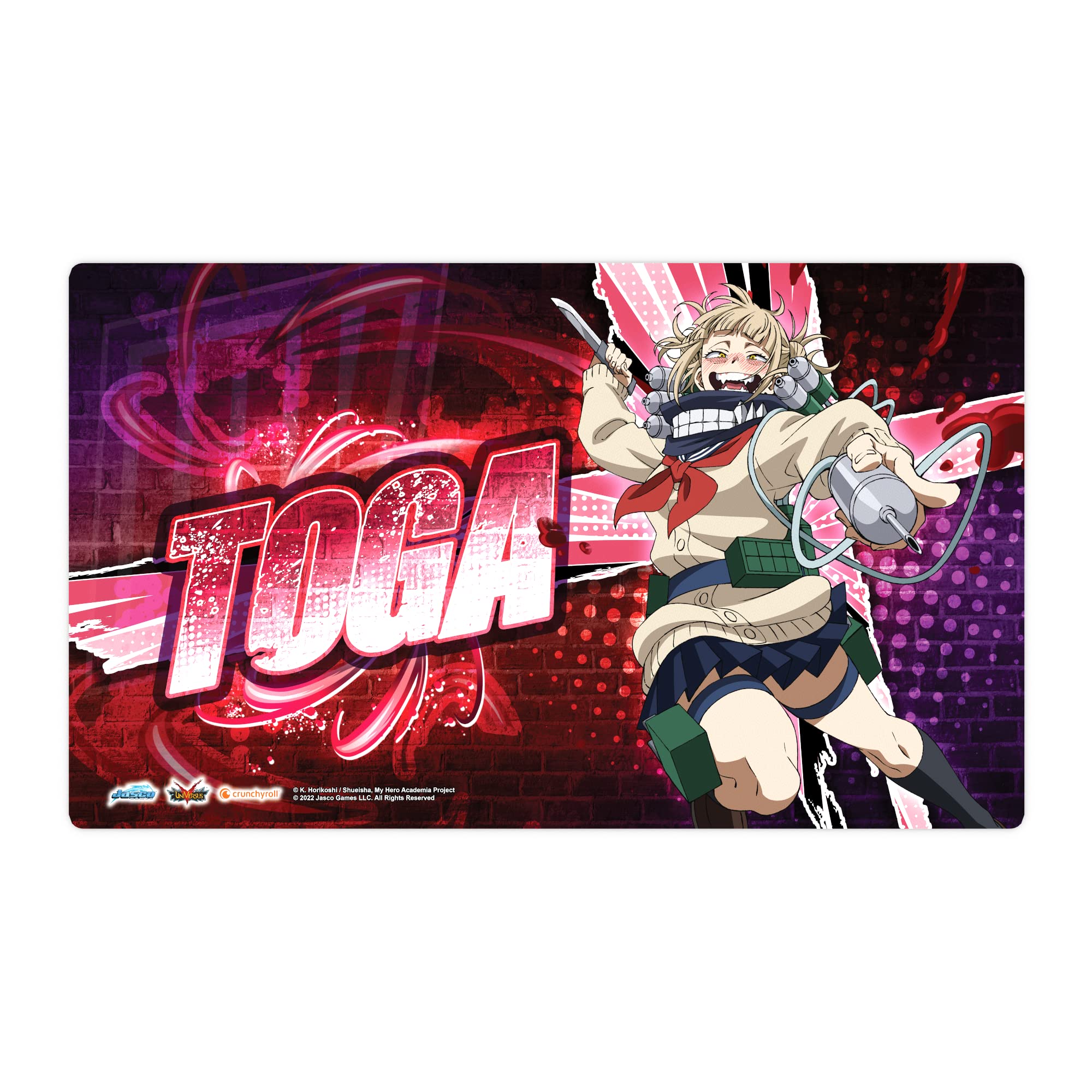 My Hero Academia Collectible Card Game Series 4 League of Villains Himiko Toga PLAYMAT | 24" by 14" Rubber Game Mat | Ages 14+ | 2 Players | Average Playtime 20-30 Minutes | Made by Jasco Games