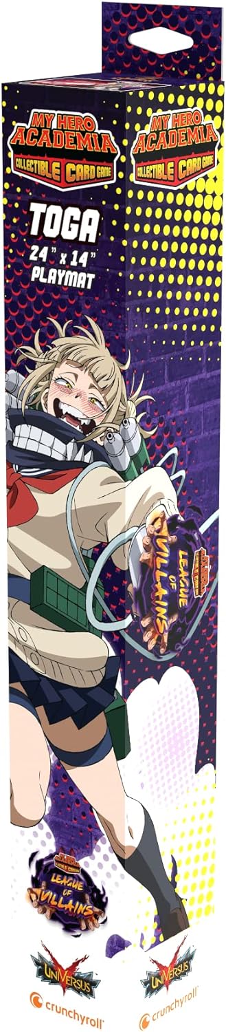 My Hero Academia Collectible Card Game Series 4 League of Villains Himiko Toga PLAYMAT | 24" by 14" Rubber Game Mat | Ages 14+ | 2 Players | Average Playtime 20-30 Minutes | Made by Jasco Games