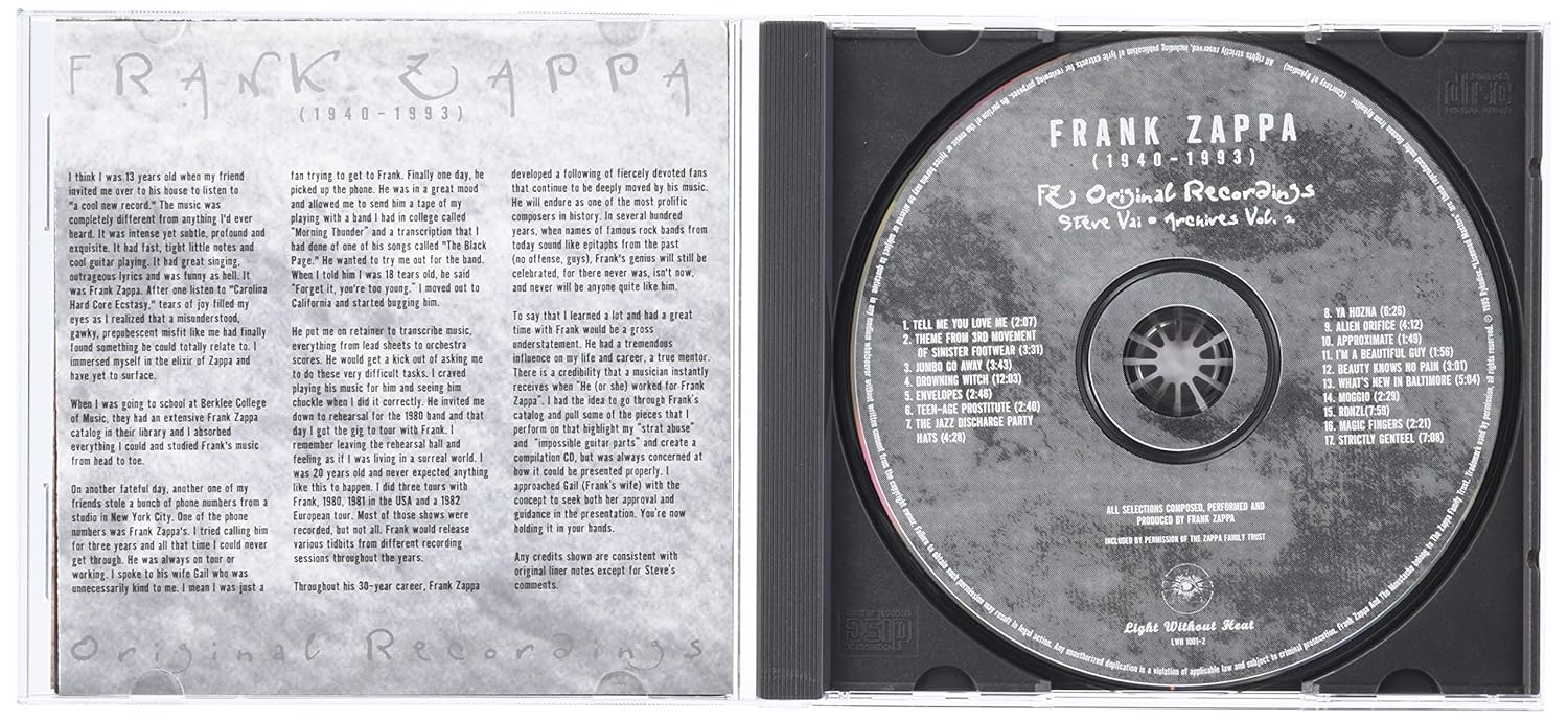 Frank Zappa - FZ Original Recordings: Steve Vai Archives Vol. 2 (CD)