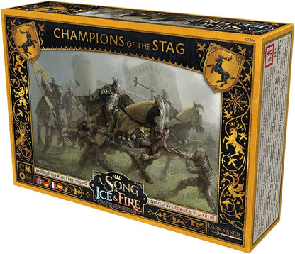 CMON, A Song of Ice & Fire – Streiter des Hirsches, Erweiterung, Tabletop, 2 Spieler, Ab 14+ Jahren, 45+ Minuten, Deutsch, Mehrsprachig, Mehrfarbig, Bunt, 6. Baratheon Erweiterung