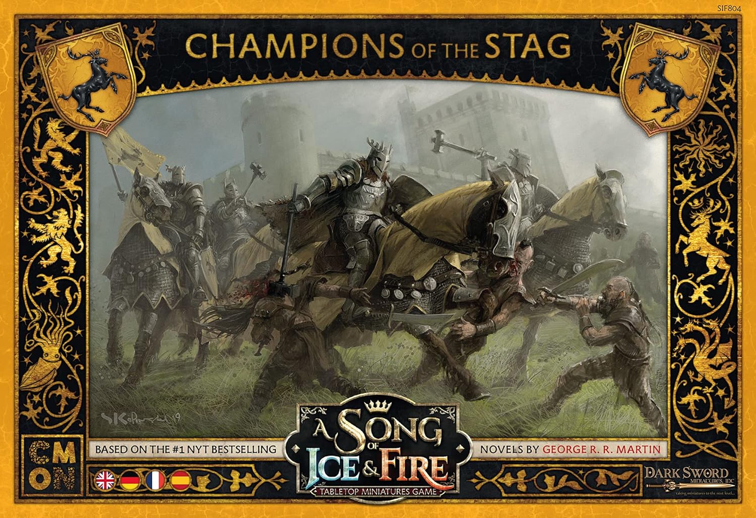 CMON, A Song of Ice & Fire – Streiter des Hirsches, Erweiterung, Tabletop, 2 Spieler, Ab 14+ Jahren, 45+ Minuten, Deutsch, Mehrsprachig, Mehrfarbig, Bunt, 6. Baratheon Erweiterung