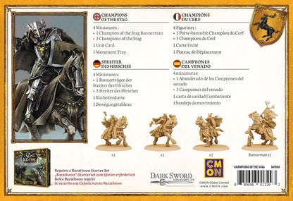 CMON, A Song of Ice & Fire – Streiter des Hirsches, Erweiterung, Tabletop, 2 Spieler, Ab 14+ Jahren, 45+ Minuten, Deutsch, Mehrsprachig, Mehrfarbig, Bunt, 6. Baratheon Erweiterung