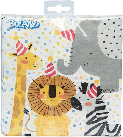 Set 20 paper napkins Safari (33 x 33 cm