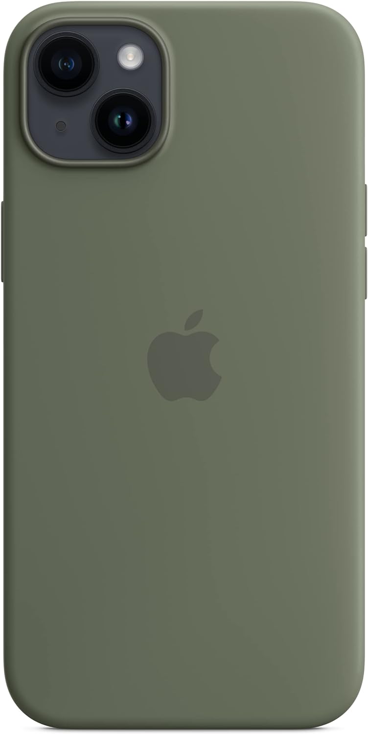 Apple - Back Cover For Mobile Phone - Magsafe Compatibility - Silicone - Olive - For Iphone 14 Plus