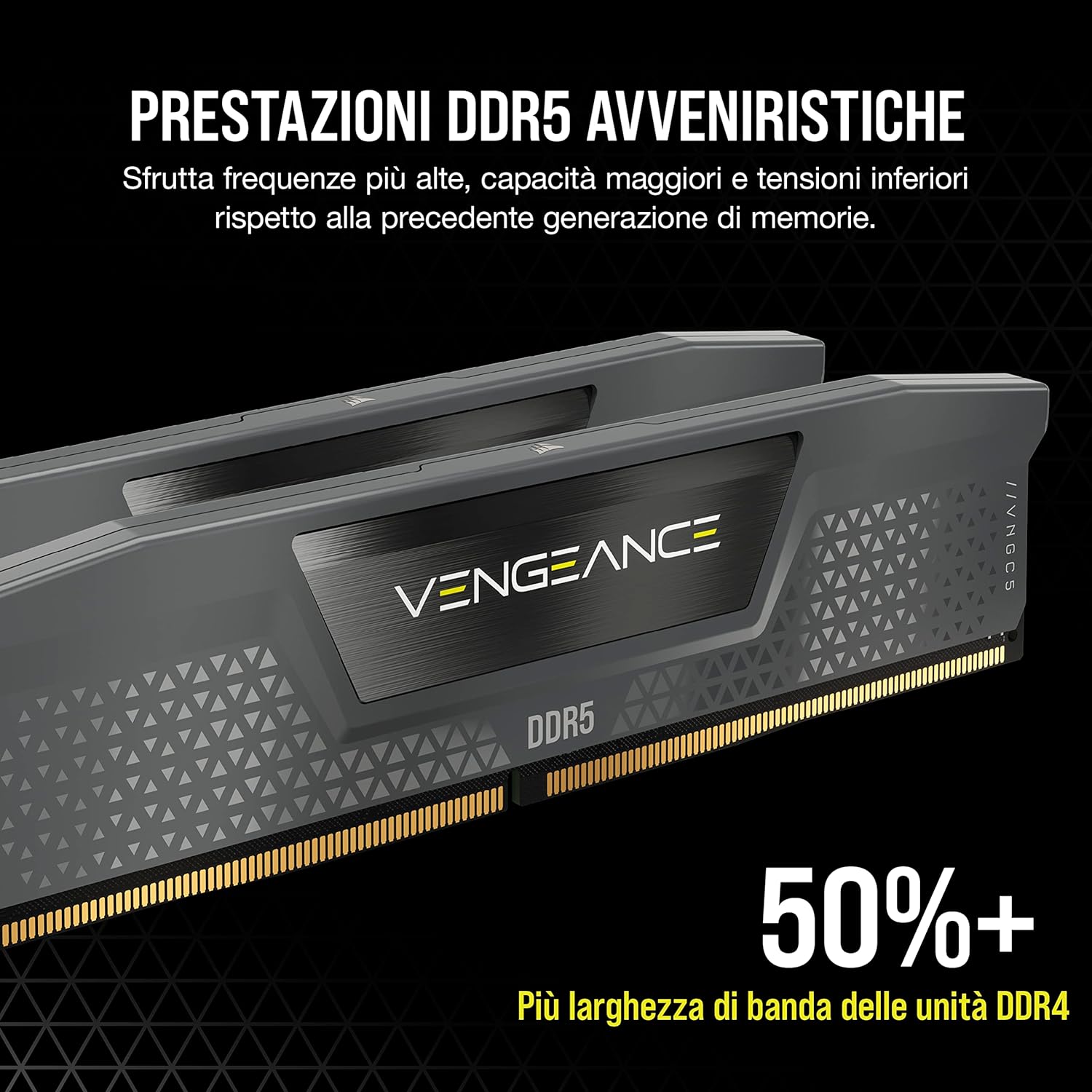 CORSAIR VENGEANCE DDR5 RAM 64GB (2x32GB) 5600MHz CL40 AMD EXPO iCUE Compatible Computer Memory - Grey (CMK64GX5M2B5600Z40)