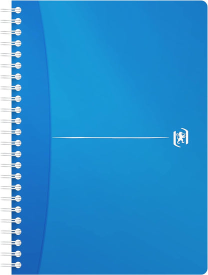 Oxford My Colours Set of 5 Spiral Bound Polypropylene Notebooks A5 Petits Carreaux Assorted Colours