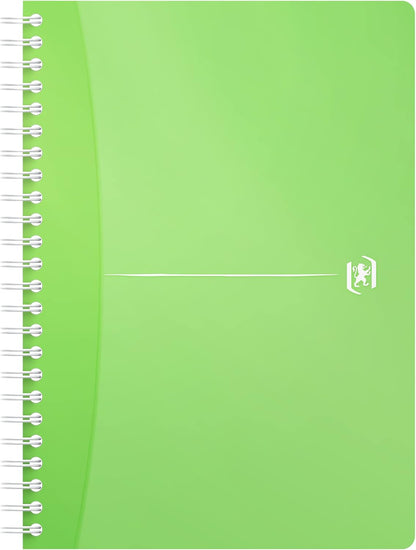 Oxford My Colours Set of 5 Spiral Bound Polypropylene Notebooks A5 Petits Carreaux Assorted Colours