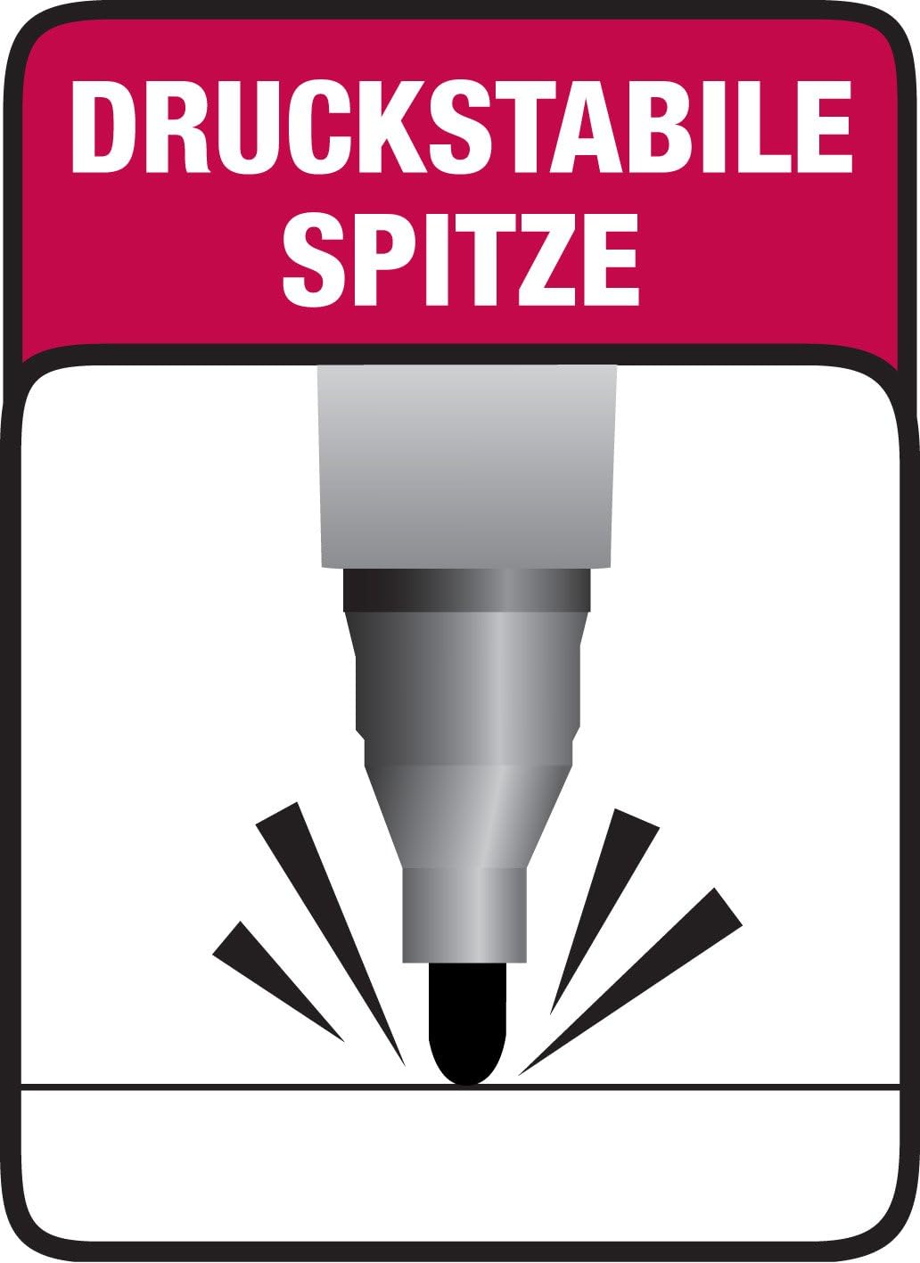 BIC Marking 2300 ECOlutions Permanent Markers - Red Colour - Box of 12 - Medium Chisel Tip Markers - Low Odour