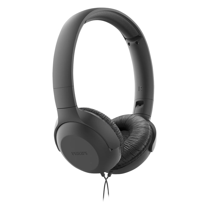 PHILIPS On Ear Headphones UH201BK/00 Headphones with Cable (Foldable, Soft Earpad, Micro, 1.2 Meter Cable