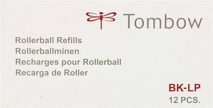 Tombow 0.5mm Rollerball Refill - Black (Pack of 12