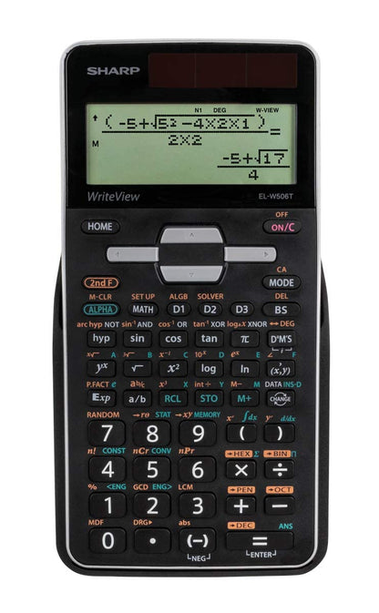 SHARP EL-W506TB SL School Calculator with WriteView EL-W506TBSL Black