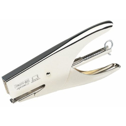Rapid Supreme S51 Stapling Pliers, 15 Sheet Capacity, Uses No. 21 Staples, Ergonomic Design, Metal, Chrome, 10538702