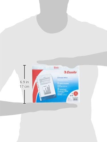 Esselte Display Pockets Clear Multi-Punched 25 envelopes 15x21 PP antiriflesso