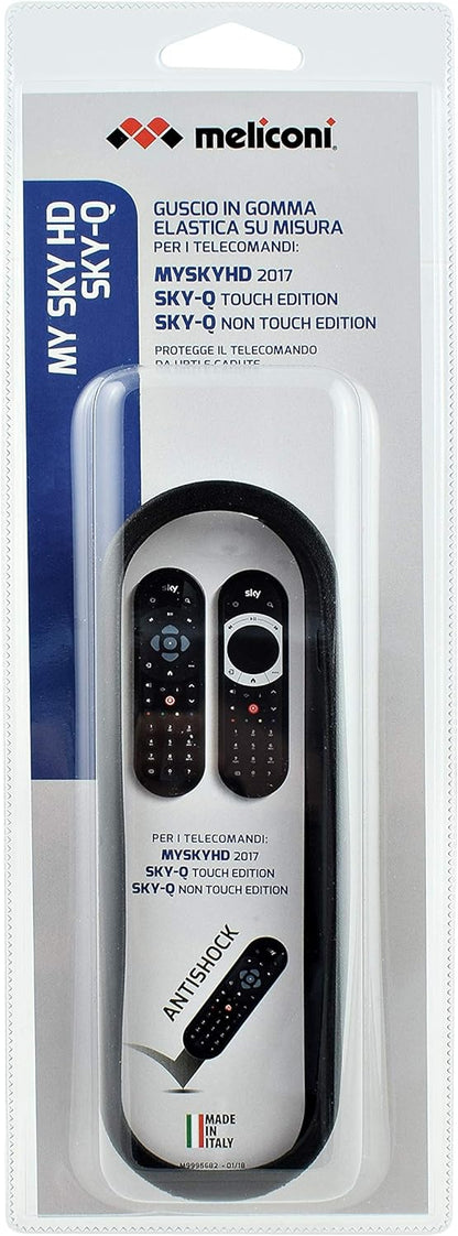 Meliconi Guscio Salvatelecomandi per Nuovi Telecomandi MySkyHD 2017 e SKYQ, aderisce alla Sagoma dei Telecomandi, Made in Italy