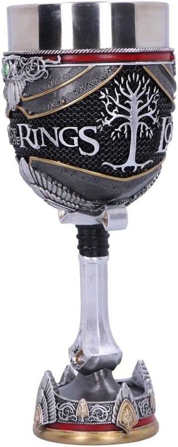 Nemesis Now Officially Licensed Lord of The Rings Aragorn Goblet, Silver, 19.5cm