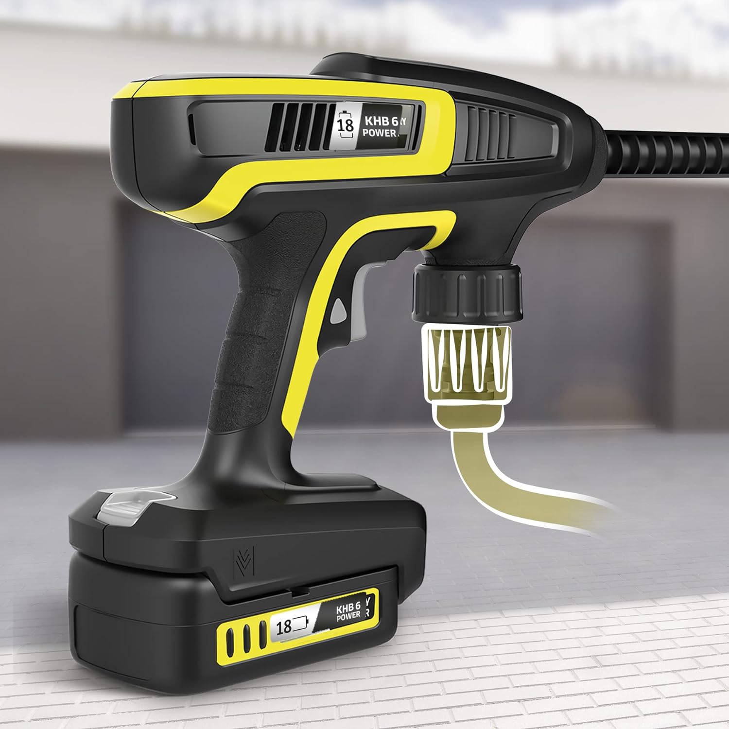 Smoby Karcher Cleaning Gun KHB6 - Children's Roleplay Toy with Hose Connection, From 3+ Years