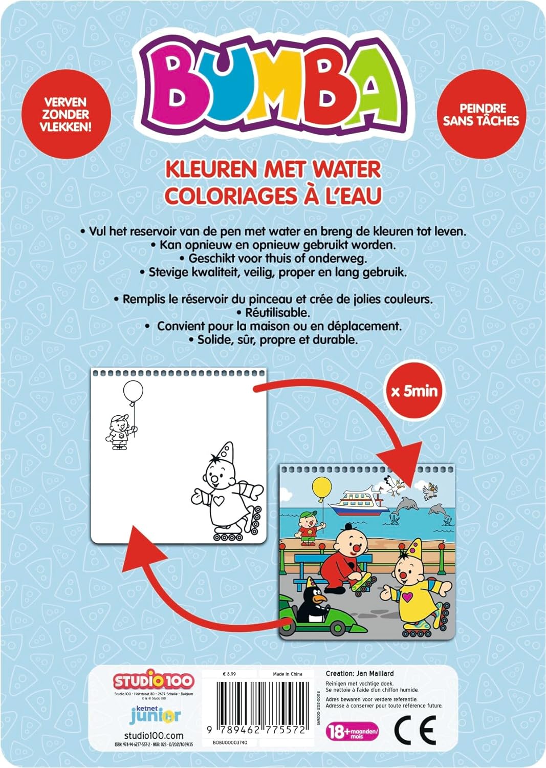 Bumba : kleurboek- Kleuren met water: Mijn crea doeboek