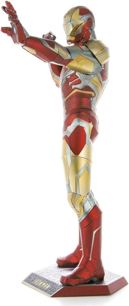 Fascinations ICX222 Metal Earth Metallbausätze - Marvel Avengers Iron Man Mark LXXXV, lasergeschnittener 3D-Konstruktionsbausatz, 3D Metall Puzzle, DIY Modellbausatz, 2.25 Metallplatinen, ab 14 Jahre