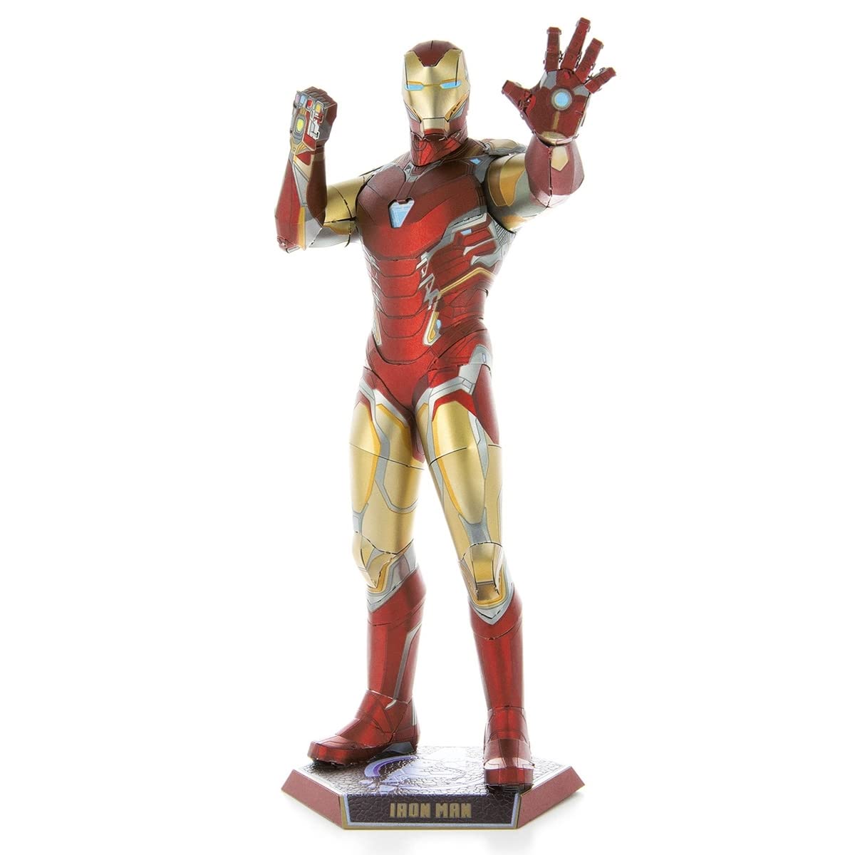 Fascinations ICX222 Metal Earth Metallbausätze - Marvel Avengers Iron Man Mark LXXXV, lasergeschnittener 3D-Konstruktionsbausatz, 3D Metall Puzzle, DIY Modellbausatz, 2.25 Metallplatinen, ab 14 Jahre