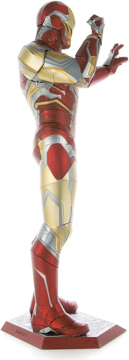Fascinations ICX222 Metal Earth Metallbausätze - Marvel Avengers Iron Man Mark LXXXV, lasergeschnittener 3D-Konstruktionsbausatz, 3D Metall Puzzle, DIY Modellbausatz, 2.25 Metallplatinen, ab 14 Jahre