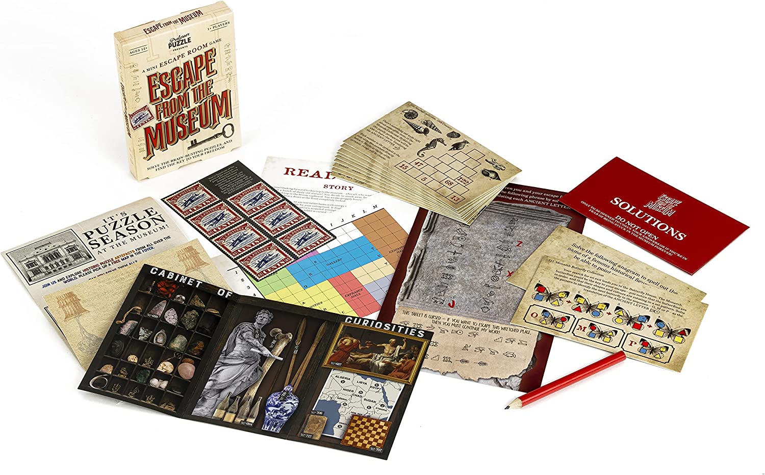 Professor Puzzle | Escape from the Museum | Strategy Game | Ages 12+ | 1+ Players | 45 Minutes Playing Time