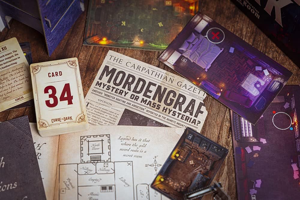 Professor PUZZLE | Curse of the Dark- Escape Room | Strategy Game | Ages 14+ | 1-6 Players