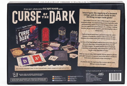 Professor PUZZLE | Curse of the Dark- Escape Room | Strategy Game | Ages 14+ | 1-6 Players
