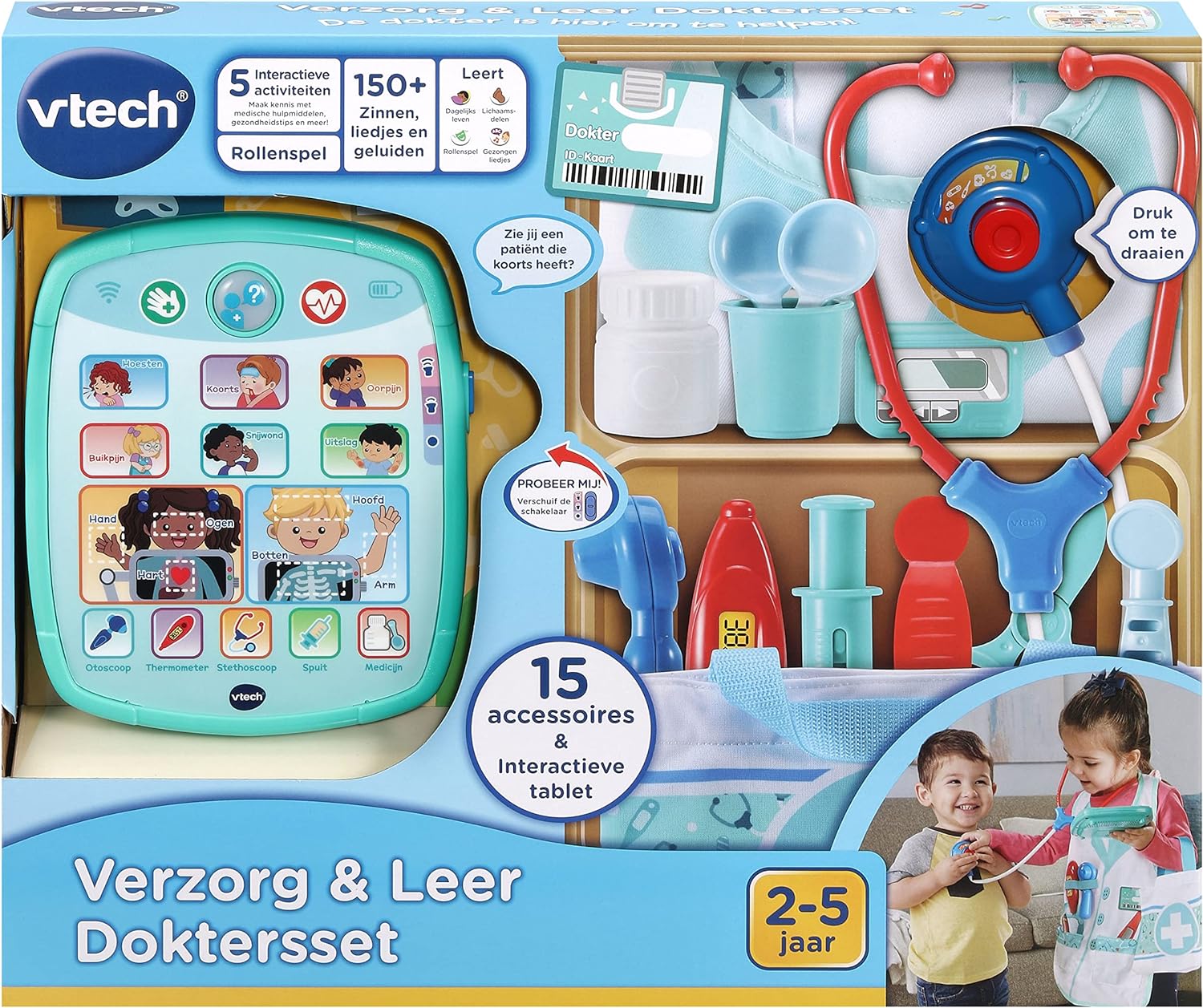 VTech 80-552123 Care & Leather Doctor Set - Educational Toy - Includes Thermometer - With Sound Effects - 2 to 5 Years