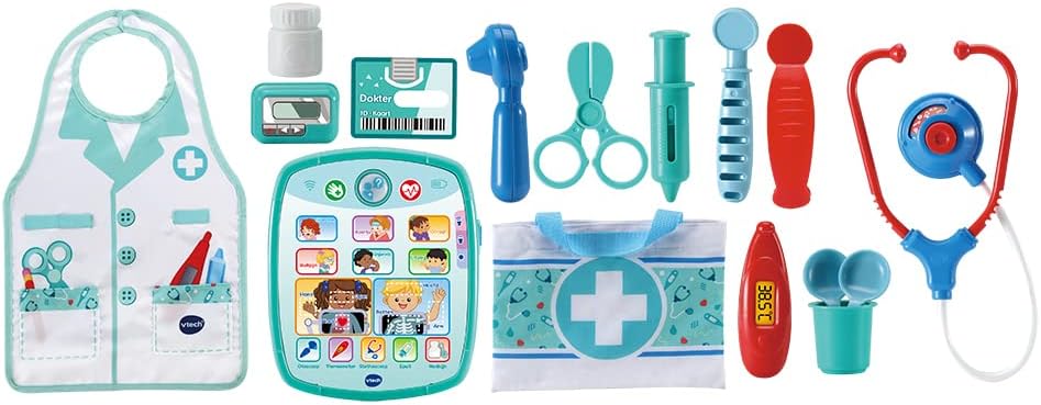 VTech 80-552123 Care & Leather Doctor Set - Educational Toy - Includes Thermometer - With Sound Effects - 2 to 5 Years