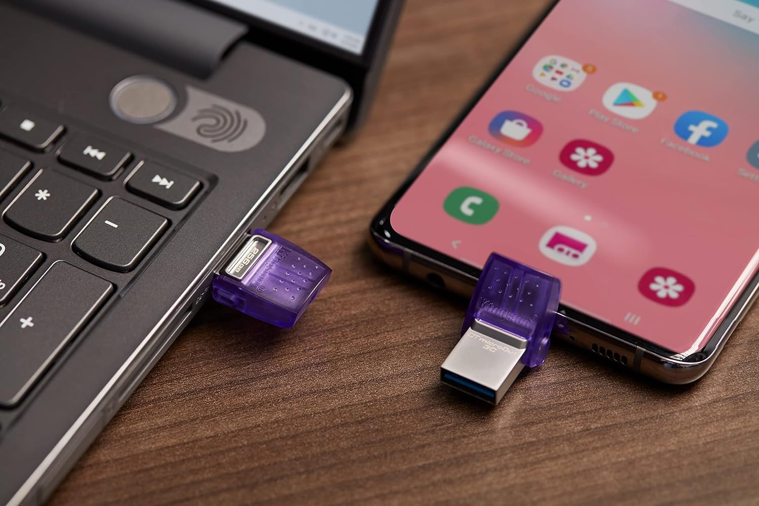 Kingston DataTraveler microDuo 3C USB Flash Drive 256GB USB Gen 3 Type-C and Type-A - DTDUO3CG3/256GB