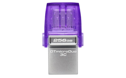 Kingston DataTraveler microDuo 3C USB Flash Drive 256GB USB Gen 3 Type-C and Type-A - DTDUO3CG3/256GB