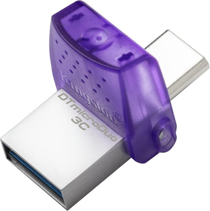 Kingston DataTraveler microDuo 3C USB Flash Drive 256GB USB Gen 3 Type-C and Type-A - DTDUO3CG3/256GB