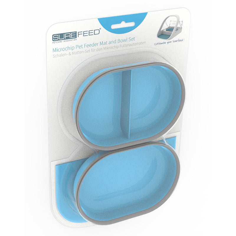 Sure Petcare SureFeed Mat and Bowl Set, Compatible with SureFeed Microchip Pet Feeder with Integrated Sealed Lid, For Wet and Dry Food