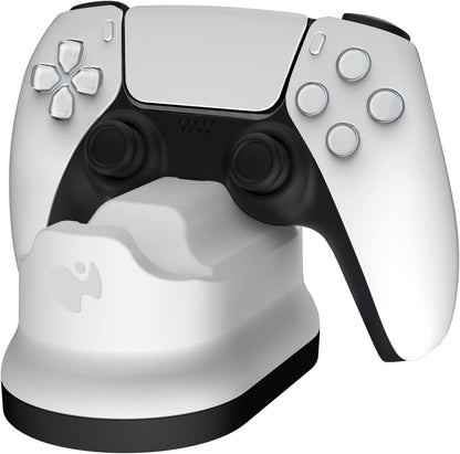 PDP Gaming PlayStation 5 METAVOLT Dual Charging Station for 2 Wireless PS5 Dualsense Controllers (White