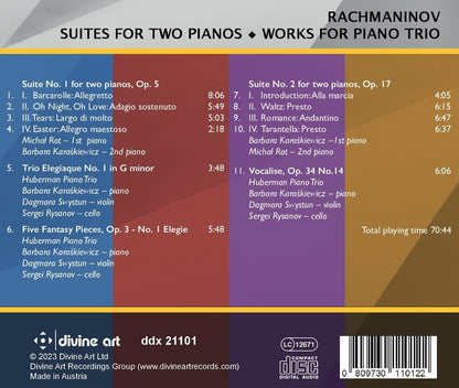 Rachmaninov: Suites for Two Pianos/Works for Piano Trio