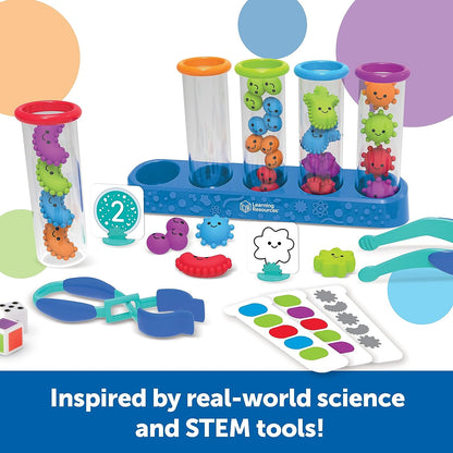 Learning Resources Silly Science Fine Motor Sorting Set, STEM Toys for Kids, Educational Toy, Preschool Fine Motor Skills, 55 Pieces, Age 3+