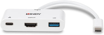 LINDY USB 3.1 Type C to HDMI Converter with USB Type A Port and Power Delivery