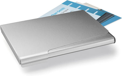 Durable 2415/23 Aluminium Business Card Box/Holder/Case - Silver