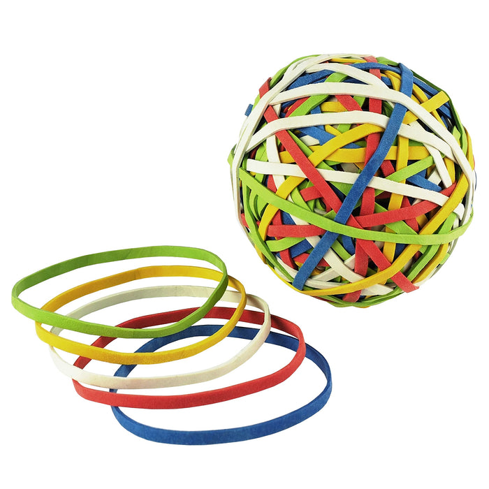 Alco 7440 Elastic Band Ball, Diameter: 70 mm, Colourful, Approx 200 Bands