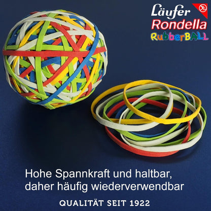 Alco 7440 Elastic Band Ball, Diameter: 70 mm, Colourful, Approx 200 Bands