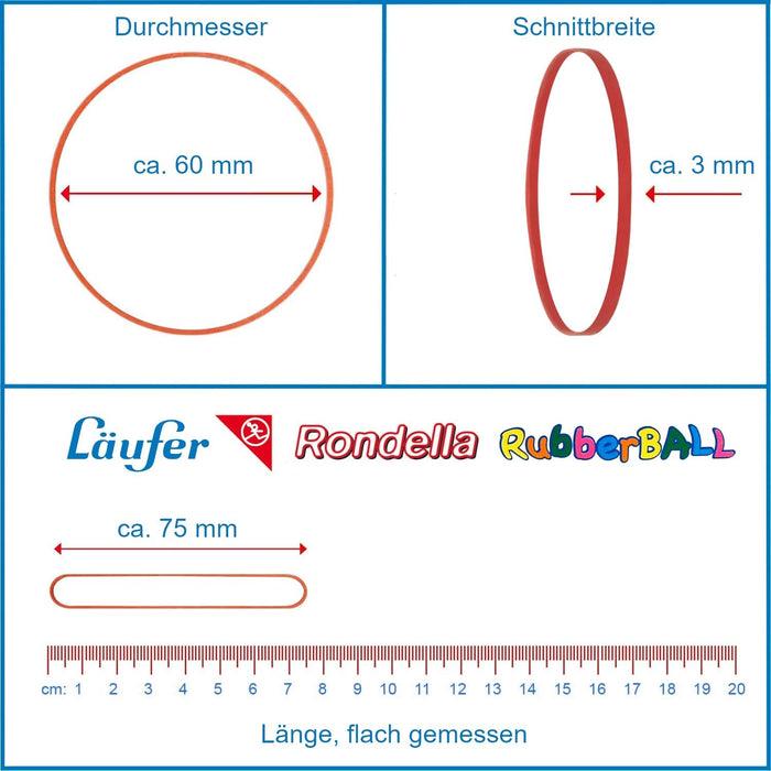 Alco 7440 Elastic Band Ball, Diameter: 70 mm, Colourful, Approx 200 Bands