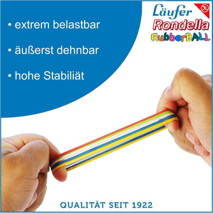 Alco 7440 Elastic Band Ball, Diameter: 70 mm, Colourful, Approx 200 Bands