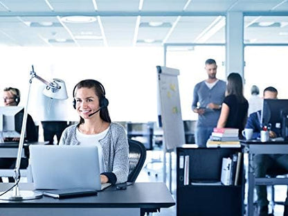 Jabra Evolve 20 Microsoft Teams Certified USB-C Stereo Corded Headset With Call Control Unit - Compact Mini USB (Black